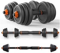 Max Strength 10Kg Dumbbell And Barbell Set Weightlifting Fitness Adjustable Dumbbells Barbell Set 2 In 1 Lifting Dumbells Weights For Body Workout