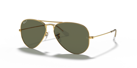 Ray-Ban Unisex Full Rim Aviator Classic Metal Gold Sunglasses RB3025-001-58-58