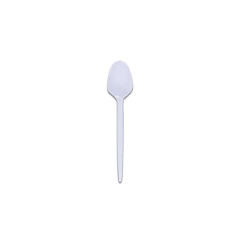 MyChoice Disposable Plastic Spoons White 200 PCS