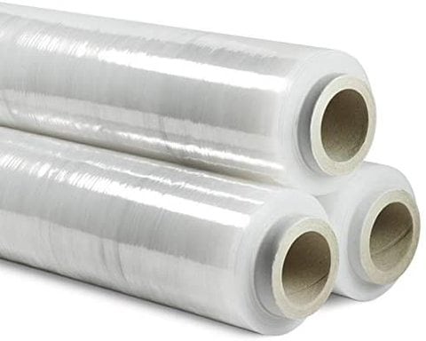 Generic Shrink Wrap, 3 Rolls, 2.5 Kg Weight (5.5 Lbs) 50 Cm Width (19.6 Inches) Stretch Film Wrap, Moving Supplies, Clear Film Rolls,Food Packing Wrap