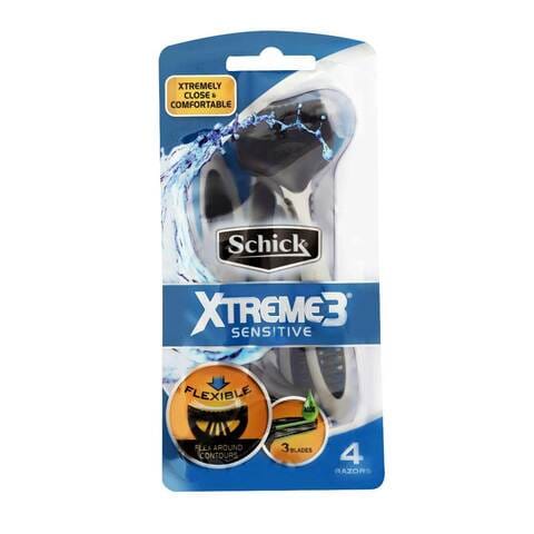 Schick Xtreme 3 Sensitive Shaving Green 4 Razors