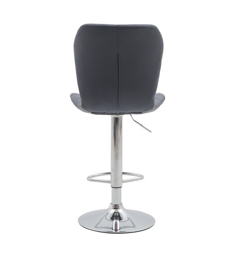Thea Pu Adjustable Height Bar Stool With Footrest Black