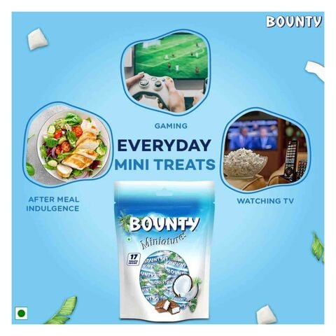Bounty Miniatures Milk Chocolate Mini Bars - 150 gram