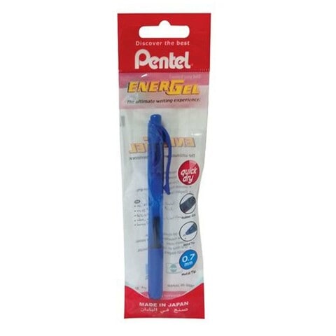 Pentel Energel Metal Tip Ball Pen Blue 0.7mm