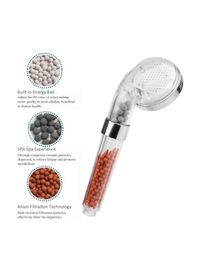 Generic Transparent Shower Head Water Filter Silver/Clear L