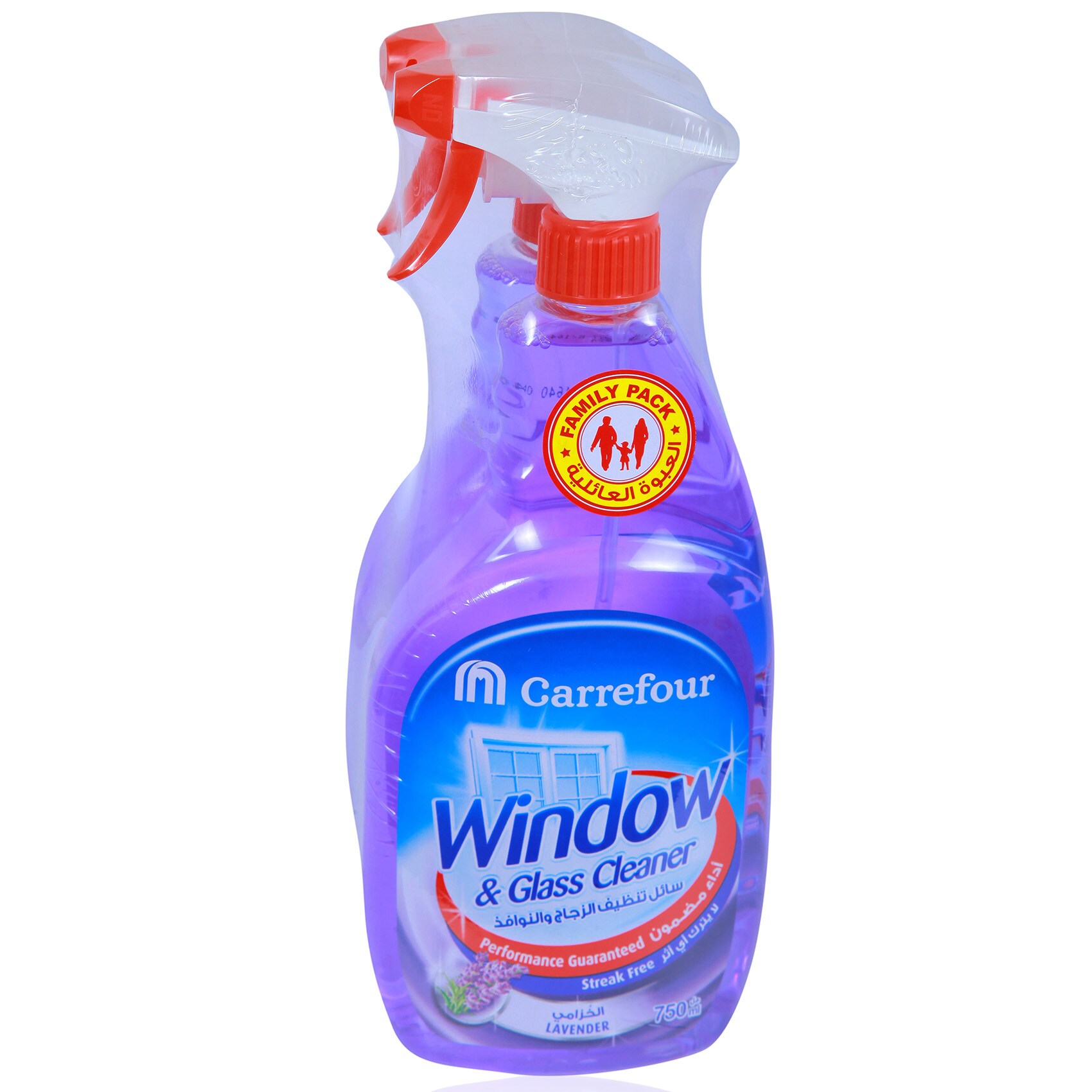 Buy Carrefour Lavender Window and Glass Cleaner 750ml x Pack of 2 Online Shop Cleaning