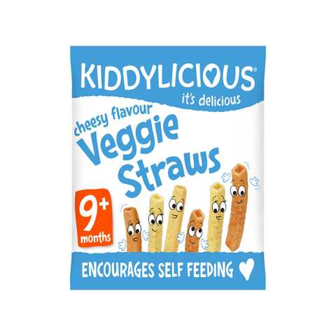 Kiddylicious Gluten-Free Cheesy Flavour Veggie Straws Finger Food 12g