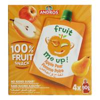 Andros Fruit Me Up! Apple Pear Fruit Snack 90g Pack of 4