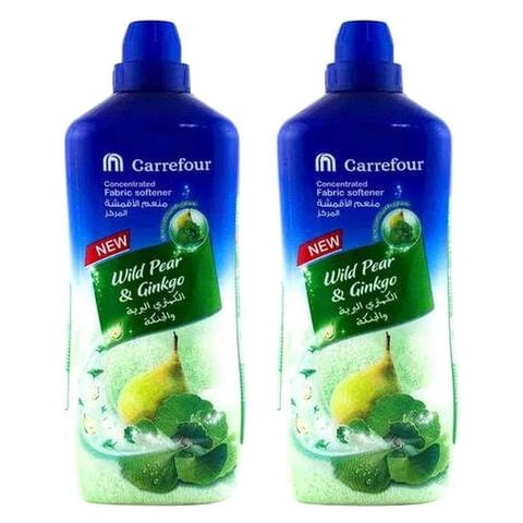Carrefour Concentrated Fabric Softener Wild Pear And Ginkgo 1.5L Pack of 2