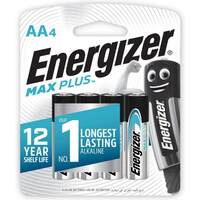Energizer Max Plus AAA Alkaline Batteries - Pack of 4