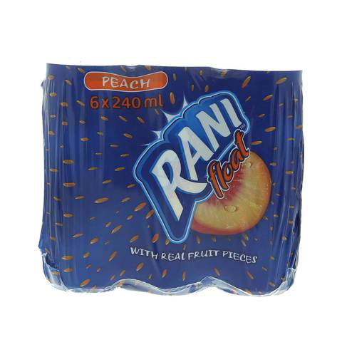 Buy Rani Float Peach Juice 240ml Pack of 6 in Saudi Arabia