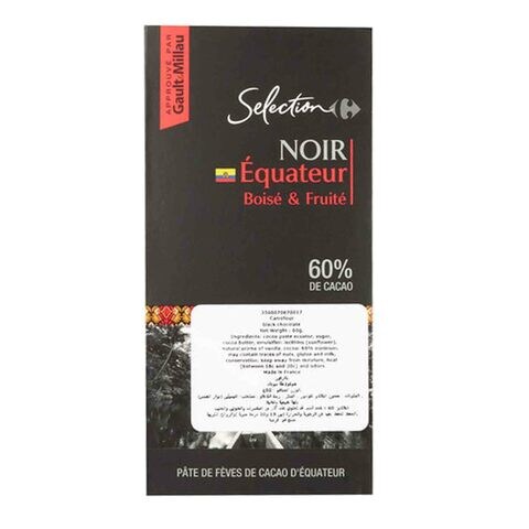 Carrefour Selection Noir Equateur Dark Chocolate Bar 80g