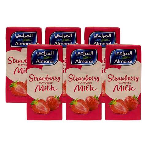 Almarai Strawberry Flavoured Milk 185ml x Pack of 6