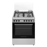 Westpoint 4 Burner Gas Cooker WCLM6640-CI Silver 60cm