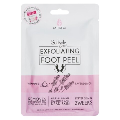 Bathefex Softsole Express Exfoliating Foot Peel White