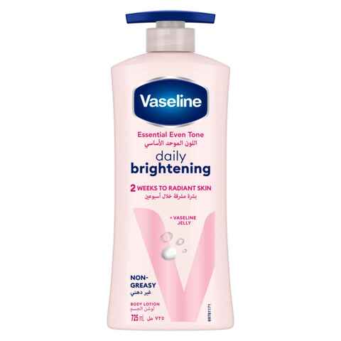 Buy Vaseline Essential Even Tone Body Lotion Daily Brightening 725ml in UAE