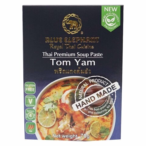 Buy Blue Elephant Thai Premium Soup Paste Tom Yam 70g in UAE