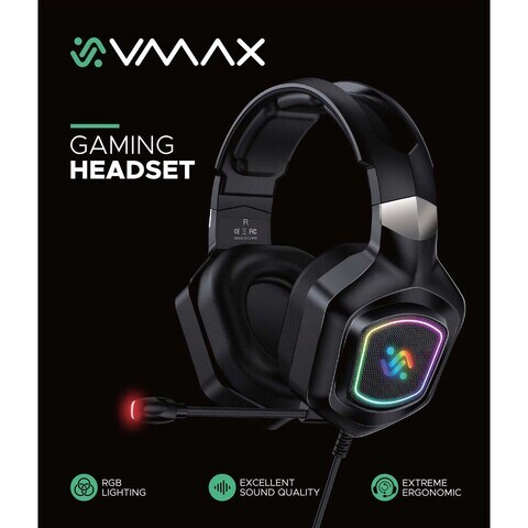 VMax VGH330 Gaming Headset With Mic Black