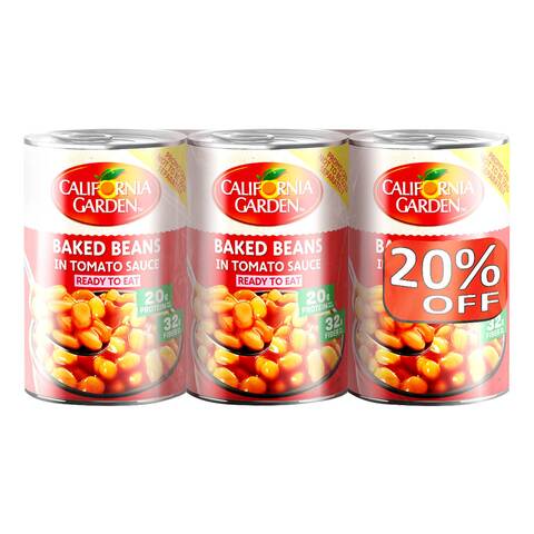 California Garden Ready To Eat Baked Beans In Tomato Sauce 420g Pack of 3