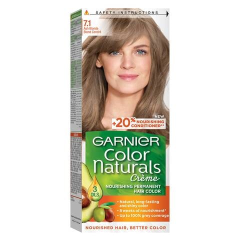 Garnier Colour Naturals Creme Nourishing Permanent Hair Colour 7.1 Ash Blonde 110ml