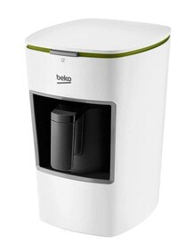 Beko Single Pot Bkk 2300 Turkish Coffee Maker Mini Keyf Coffee Machine Making up to 3 cups White, Green line