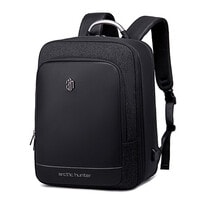 Arctic Hunter Business Travel Backpack 41L Expandable Laptop Bag with 17 inch Laptop Pocket Tech Bag with USB Charging Port Large Capacity Bag for Men Women Travel Business College B00227L Black