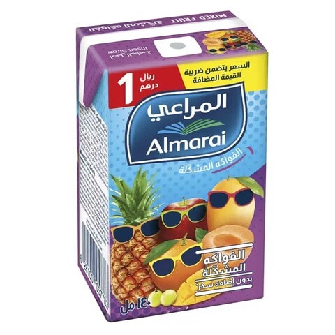Buy Almarai No Sugar Added Mixed Fruit Juice 140ml in UAE