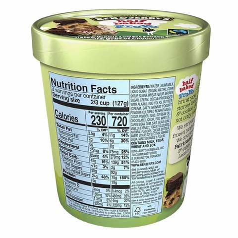 Ben And Jerry Chocolate And Vanilla Frozen Yoghurts 473ml