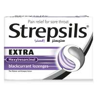 Strepsils Extra Blackcurrant Lozenges Double Action Effective Pain Relief For Sore Throats 36 Lozenges