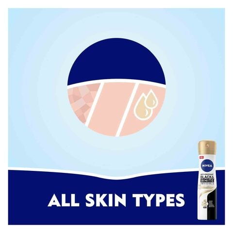 NIVEA Deo Roll On B&W Invisible Silky Smooth WOMEN 150ml (Nivea)