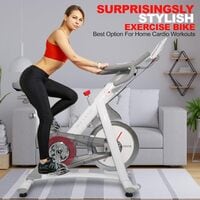 SKY LAND Magnetic Exercise Bike: Versatile Indoor Cycling Stationary Bike for All, Home Cardio Workout with Belt Drive System and Adjustable Comfort-EM-1568-W