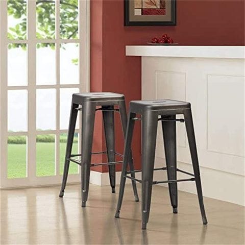 Metal square deals bar stools