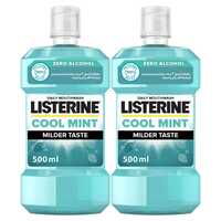 Listerine Mouthwash Milder Taste Cool Mint 500ml Pack of 2