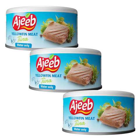 Ajeeb Yellowfin Meat Tuna In Water 170g Pack of 3