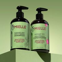 Mielle Organics Rosemary Mint, Biotin Infused, Encourages Growth Hair Products For Stronger And Healthier Hair, Shampoo &amp; Conditioner Styling Bundle Set 2 PCs