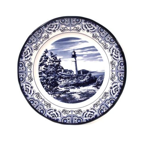 Claytan Lighthouse Dinner Plate 10.6&quot; - Blue
