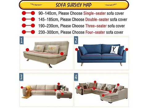 Deals for Less - Strechable Sofa Cover, One Seater,  Geometric Design