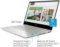 HP Envy X360 2-In-1 Touchscreen Laptop 15.6 IPS FHD, Core i5-10210U up to 4.20 GHz, 8GB RAM, 256GB SSD, Wi-Fi 6, FP Reader, USB-C-DP HDMI 2.0, Backlit KB, Webcam Mytrix HDMI Cable, Windows 10