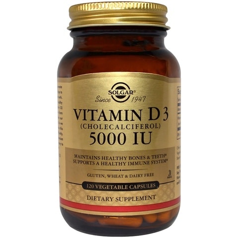 Vitamin D3 (Cholecalciferol) 125 Mcg (5,000 Iu) 120 Vegetable Capsules