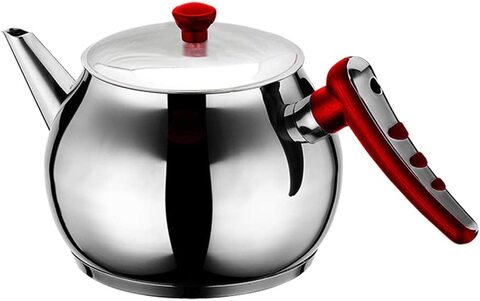 Hascevher Stainless Steel Apple Teapot,1.5L, Red