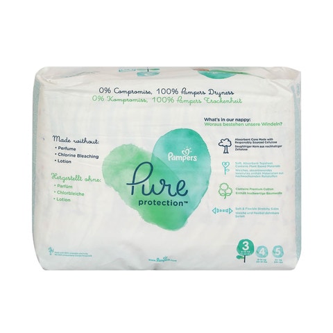 Buy Pampers Pure Protection Baby Diapers Size 3, 31pcs Online