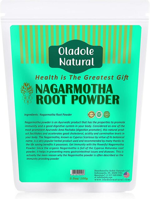 Buy Oladole Natural Nagarmotha Powder For Healthy Digestion, Hair Care And  Growth, Natural Relief For Menstrual Cramps - 100g Online - Shop Beauty &  Personal Care on Carrefour UAE
