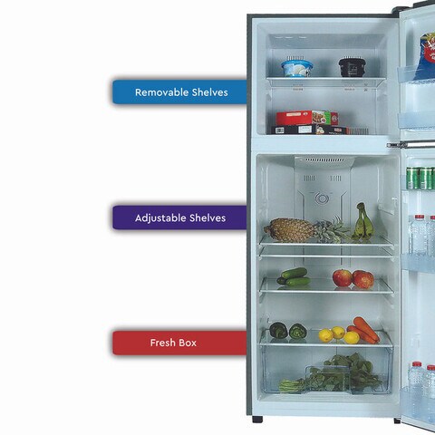 Nobel 332L Net Capacity Double Door Refrigerator Inox NR380NF (Basic Installation Included)