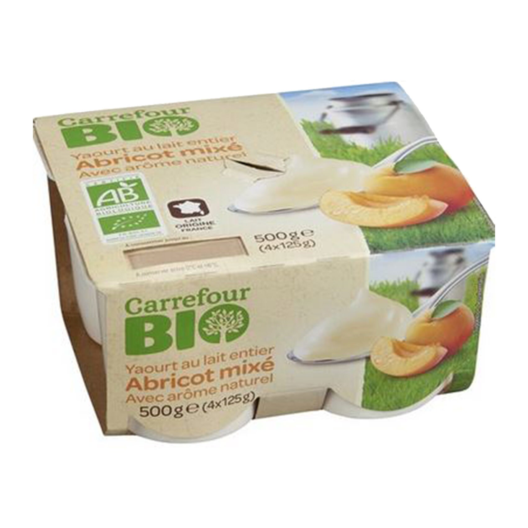 Buy Carrefour Bio Apricot Yoghurt 125 G Times 4 Online Shop Bio Organic Food On Carrefour Saudi Arabia