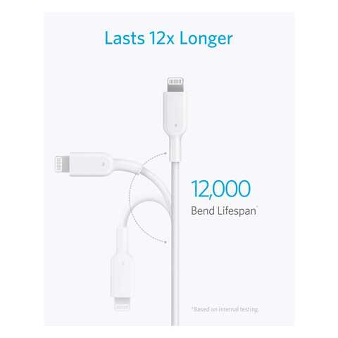 Anker Powerline USB-C To Lightnig Charging Cable 6ft White