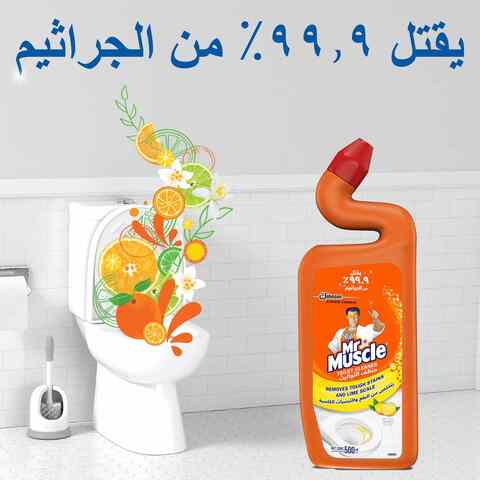 Mr Muscle Toilet Cleaner Removes Though Stains and Lime Scale Citrus 500ml