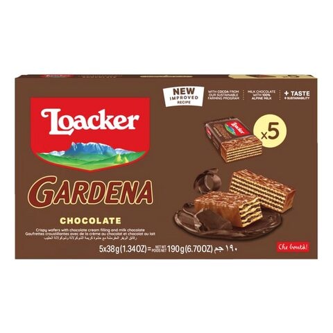 Loacker Gardena Chocolate Wafers 38g Pack of 5