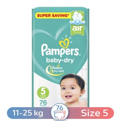 limoen Decoratief Kostbaar Buy Pampers Baby Dry Junior - Size 5 - 76 Diapers Online - Shop Baby  Products on Carrefour Egypt