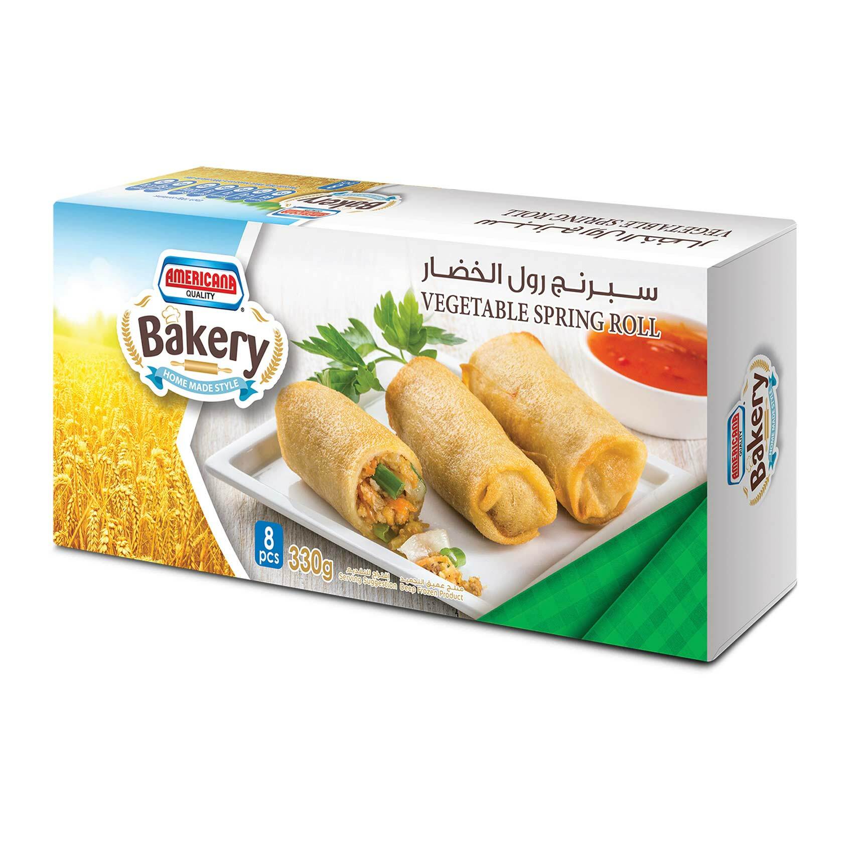 Buy Americana Vegetables Spring Rolls 330 G Times 8 Online Shop Frozen Food On Carrefour Saudi Arabia