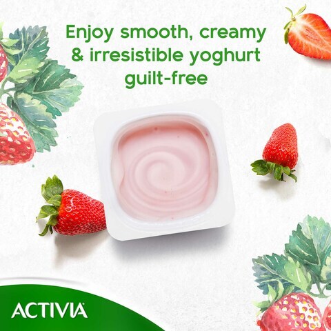 Activia Low Fat Strawberry Stirred Yoghurt 120g Pack of 8